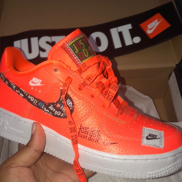 orange nike shoes just do it
